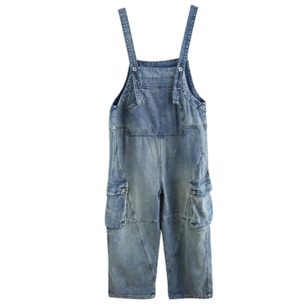 Wide Leg Jeans Denim Overalls 2023 New Cargo Womens Rompers Loose Overalls Women Denim Jumpsuit Summer Casual Jumpsuit