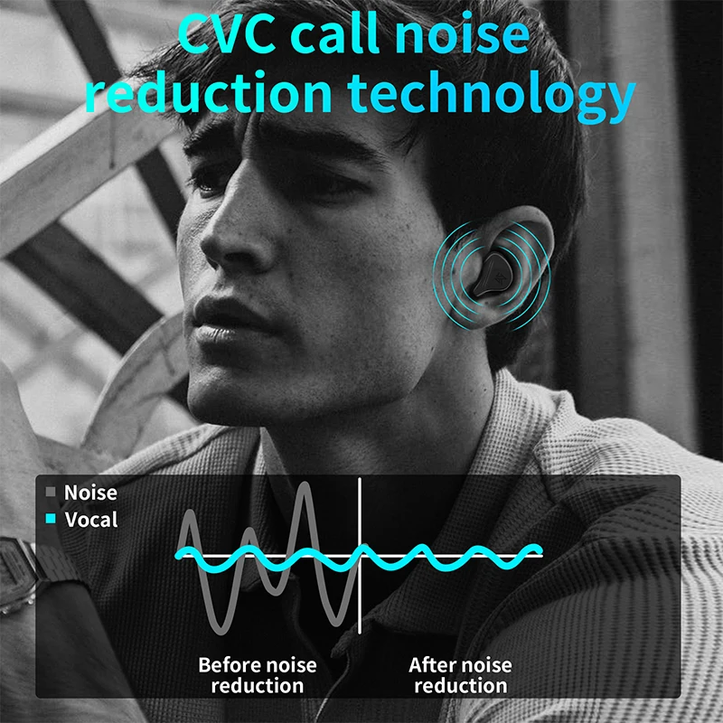 KZ VXS TWS Bluetooth-Compatible 5.2 Earphone Wireless Headphone Sport Earbuds Game Headset HiFi Stereo Bass In Ear HD Microphone