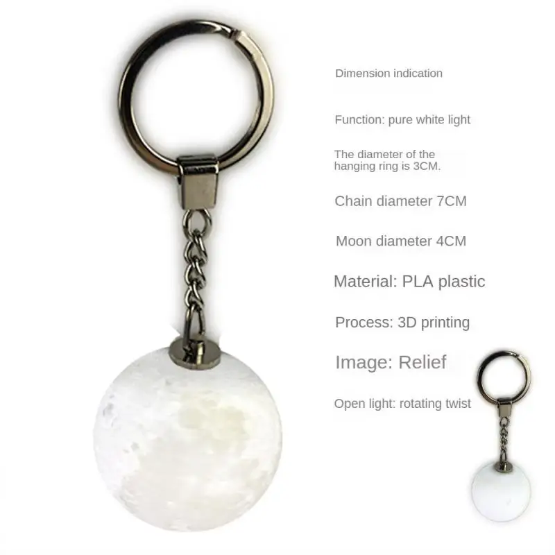 

Bedside Light Keychain Home Decor Luminous Mini Led Lighting Lamps Gifts Creative Portable Moon Shape Decorative Lamps Key Lamp