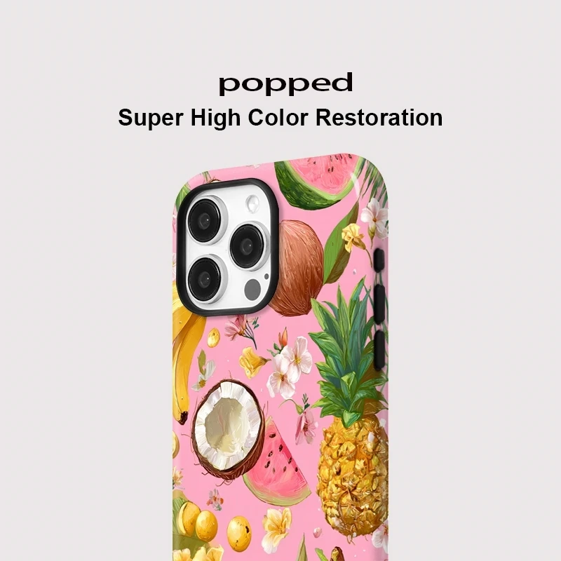 Фото Чехол для телефона с изображением арбуза и ананаса для iPhone 13 Pro, 12, 17, 16, 15 Plus, 14 Pro Max, совместимый с беспроводной зарядкой MagSafe №4