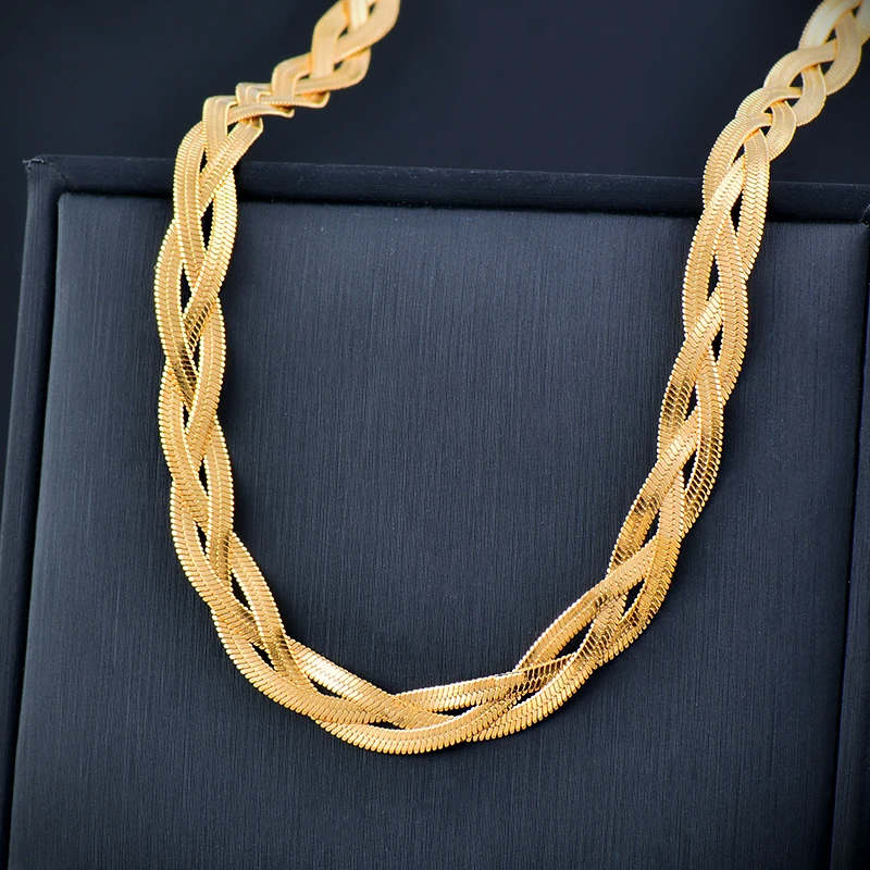 

Ожерелье SINLEERY из нержавеющей стали в стиле панк для женщин, оплетка золотого и серебряного цвета, ювелирное изделие, чокер, Женская цепочка ...