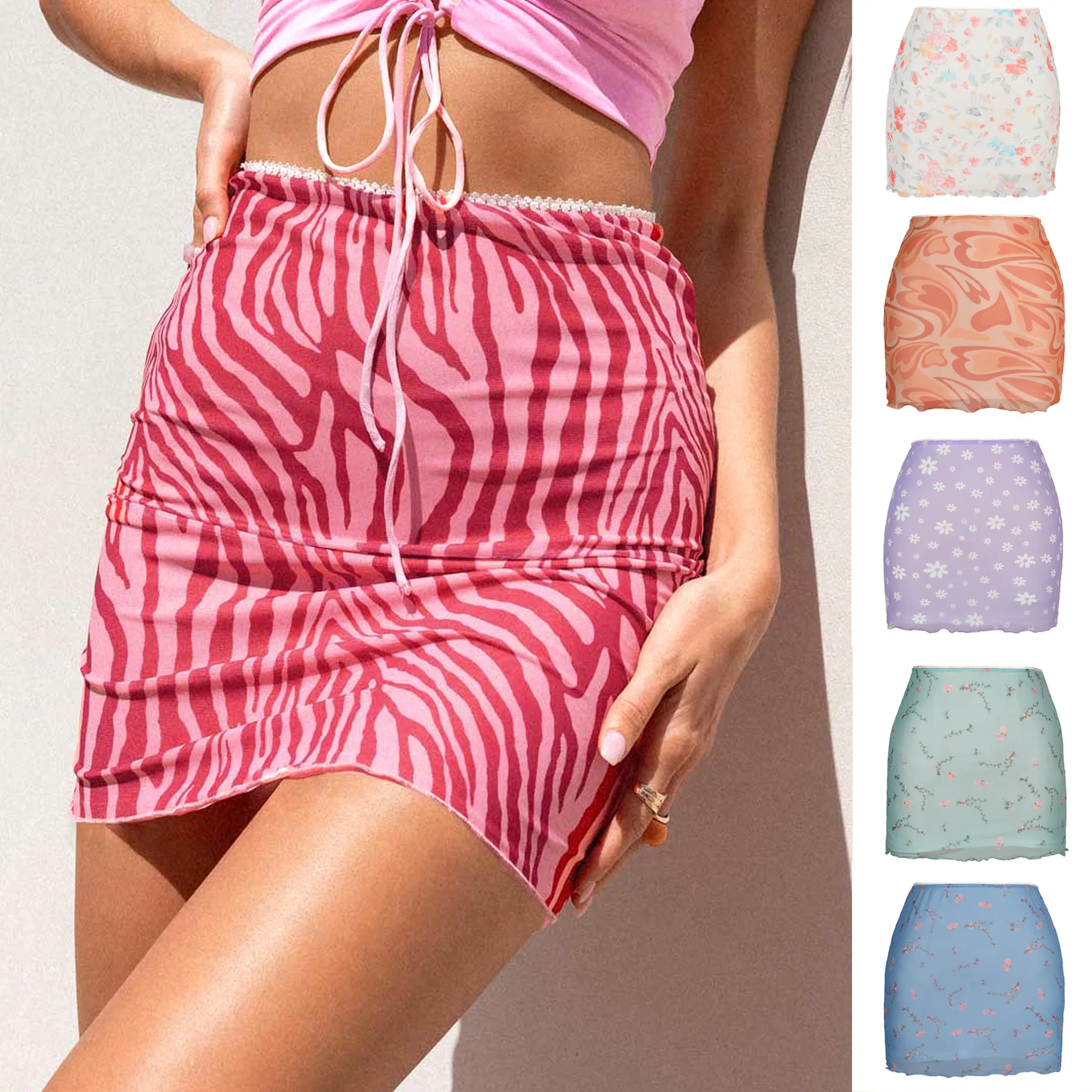 

Woman Suede Zipper Bandage Slim Sexy Mini Autumn Winter New Korean High Waist Casual Solid A-line Slits Brown Bodycon Skirts