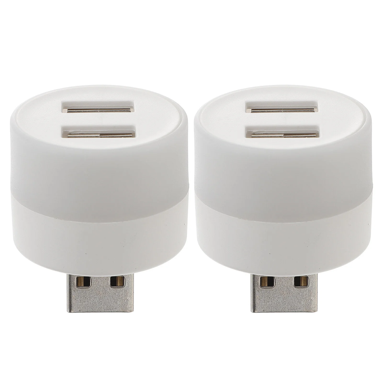 

2pcs USB Night Light Dock Holder Hub 2 Ports USB Hub Portable Atmosphere Light