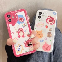 bandai winnie the pooh cartoon phone cases for iphone 13 12 11 pro max mini xr xs max 8 x 7 se 2020 couple anti drop soft cover