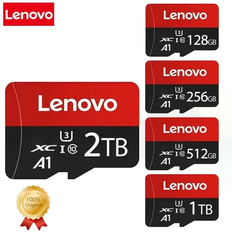 Фото Карта памяти Lenovo 2TB High-Speed V30 A2 4K SD 512GB 256GB 128GB 1TB Micro TF SD с адаптером для смартфона/планшета/ПК, универсальная №2