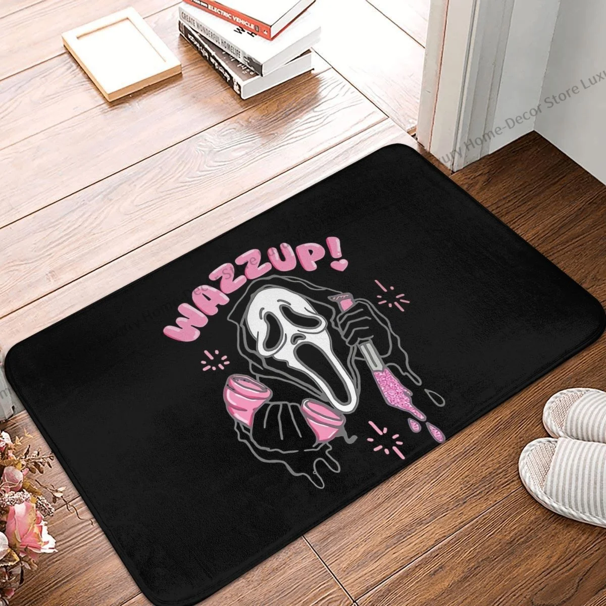 

SCREAM Horror Movie Bath Mat Wazzup Doormat Flannel Carpet Outdoor Rug Home Decoration
