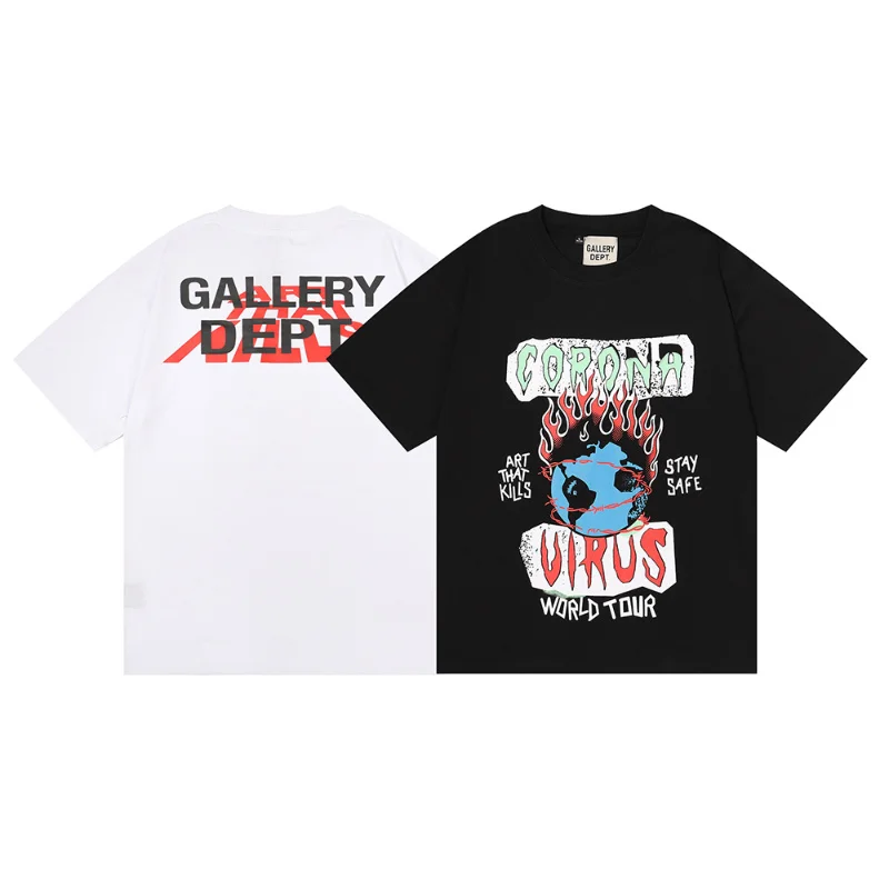 

GAllery 2023ss Dept World Tour Hip Hop Style Shirt Funny Black Vintage Gift Men Women Oversized T Shirt