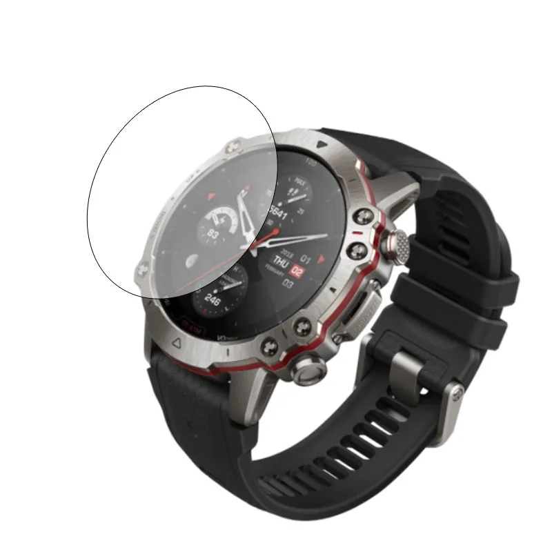 Фото Защитная пленка из закаленного стекла для смарт-часов Amazfit Falcon №1