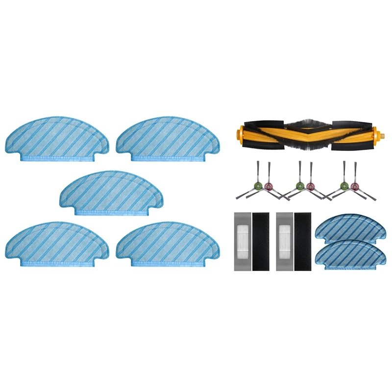 

2 шт., детали: 1 набор чистящих салфеток и 1 набор тканей для швабры, боковая щетка, фильтр НЕРА, основные щетки