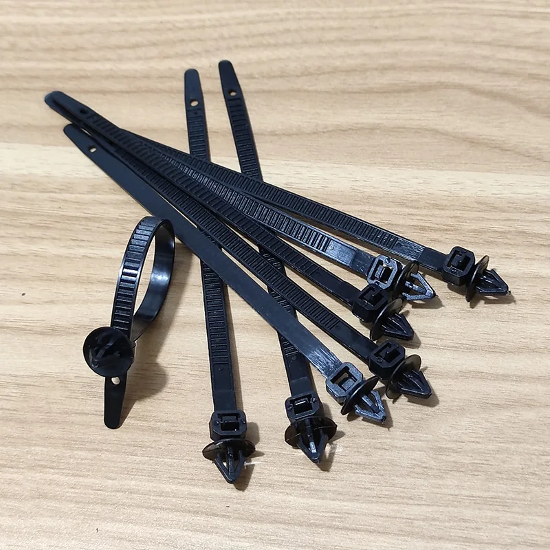 

20Pcs Car Nylon Tie Wrap Cable Wire Harness Fixed Fasteners Car Cable Fastening Zip Strap For Car Corrugated Pipe Car-styling