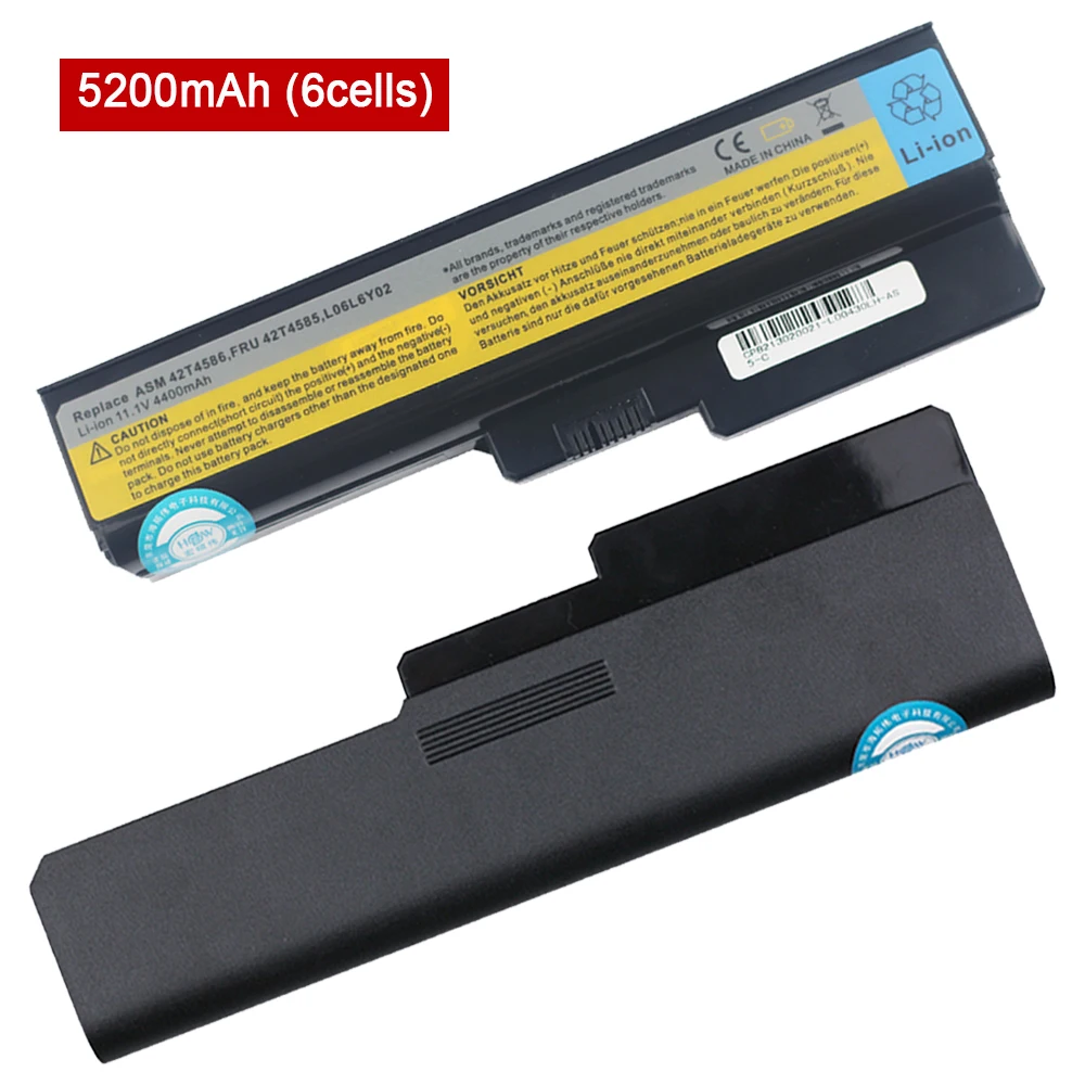 Аккумулятор L08L6C02 L08L6Y02 для ноутбука LENOVO 3000 G430 G450 G455A G455 G530 G550 G555 B460 B550 N500 Z360 V460 L08S6C02