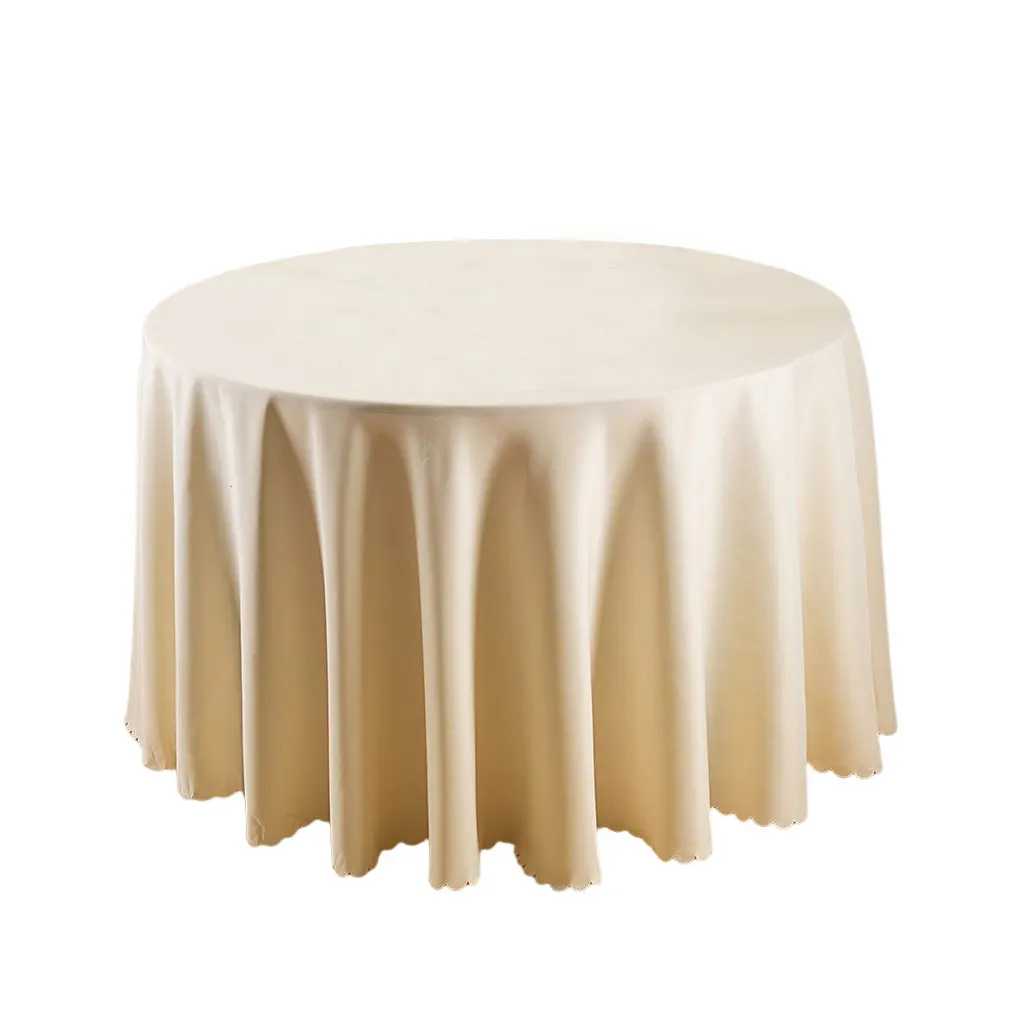 

Home Hotel Simple Design Round Table Cloth Ceremony Party Tablecloth Reusable Washable Decoration Festival Ornament