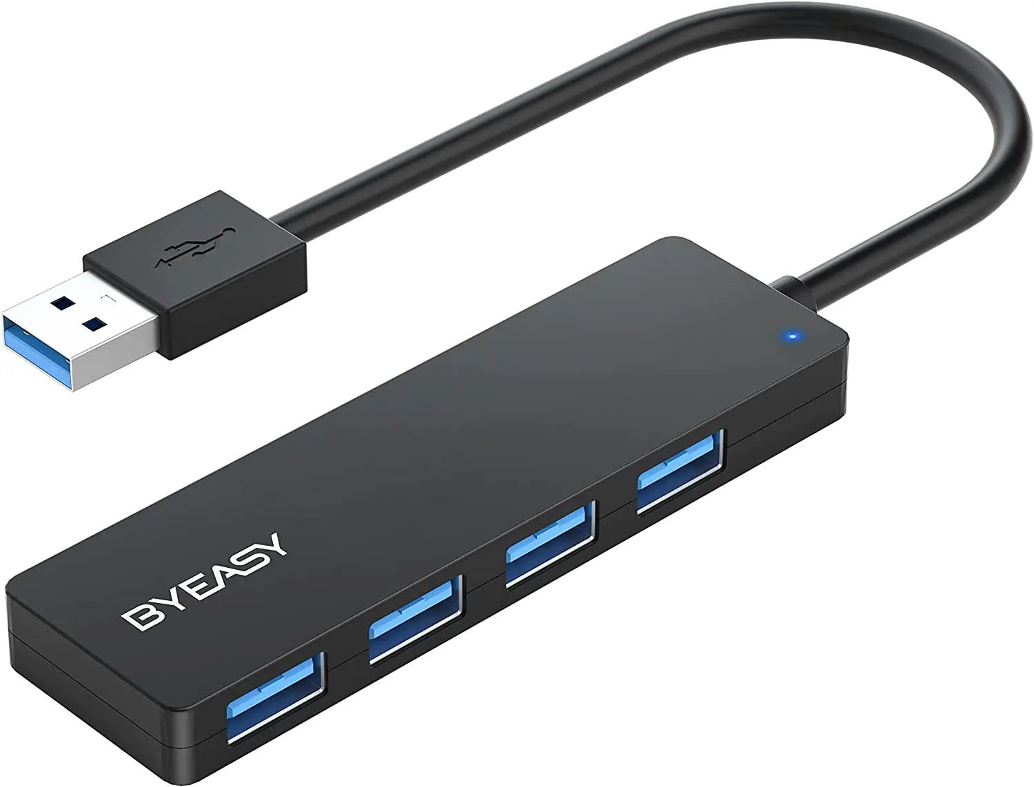 

USB Hub, BYEASY 4 Port USB 3.0 Hub, Ultra Slim Portable Data Hub Applicable for iMac Pro, MacBook Air, Mac Mini/Pro, Surface