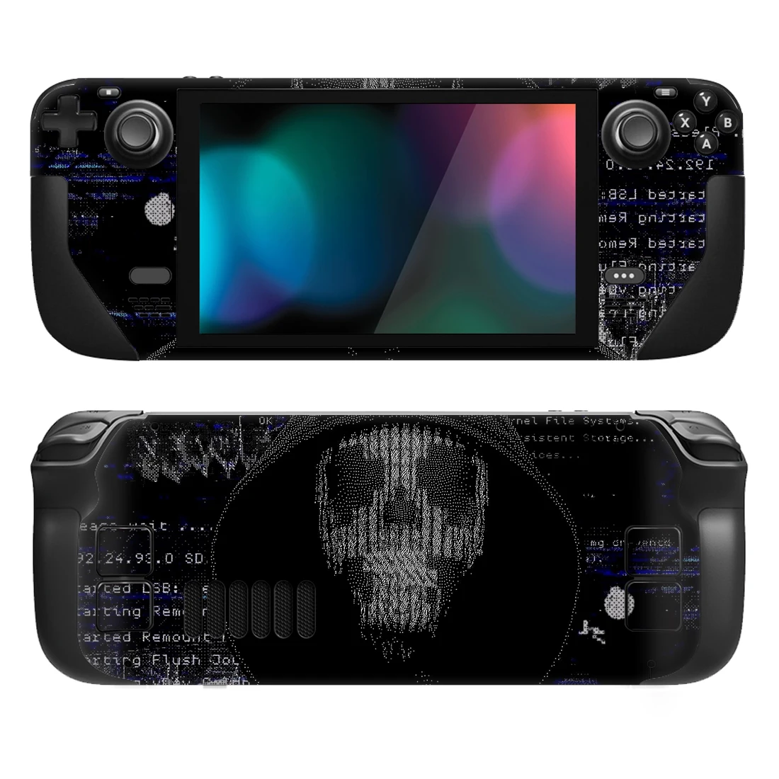 

PlayVital Full Set Protective Skin Decal for Steam Deck Console, Custom Stickers Vinyl Cover for Steam Deck - Skull Hacker