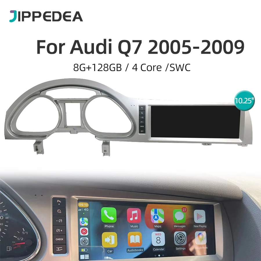 Автомобильный мультимедийный плеер для Audi Q7 2005-2009 Android 12 GPS-навигация 4G Wi-Fi Bluetooth