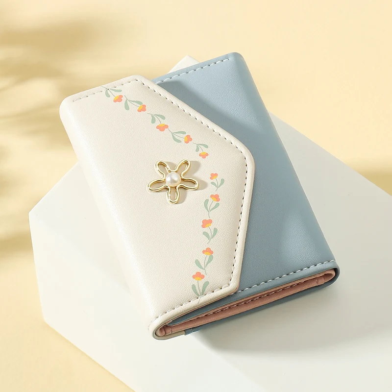 

Women'S Mosaic Wallet Fashion Female'S Bags Simple Zero Wallet Floral Printing 4 Card Compartments Wallets For Ladies