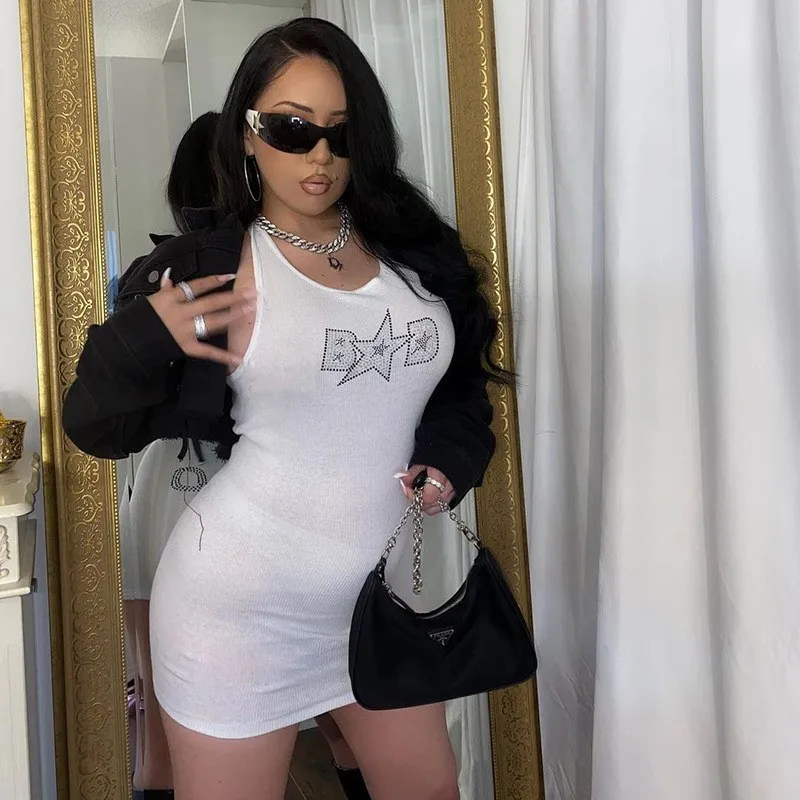 

Spring Letters Hot Diamond Backstrap Dress