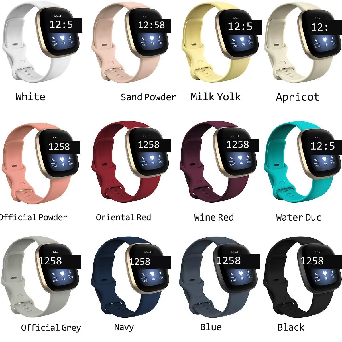 

Watchband Bracelet Accessories Band For Fitbit Versa3 Smart Watch TPU Silicone Strap Straps strap