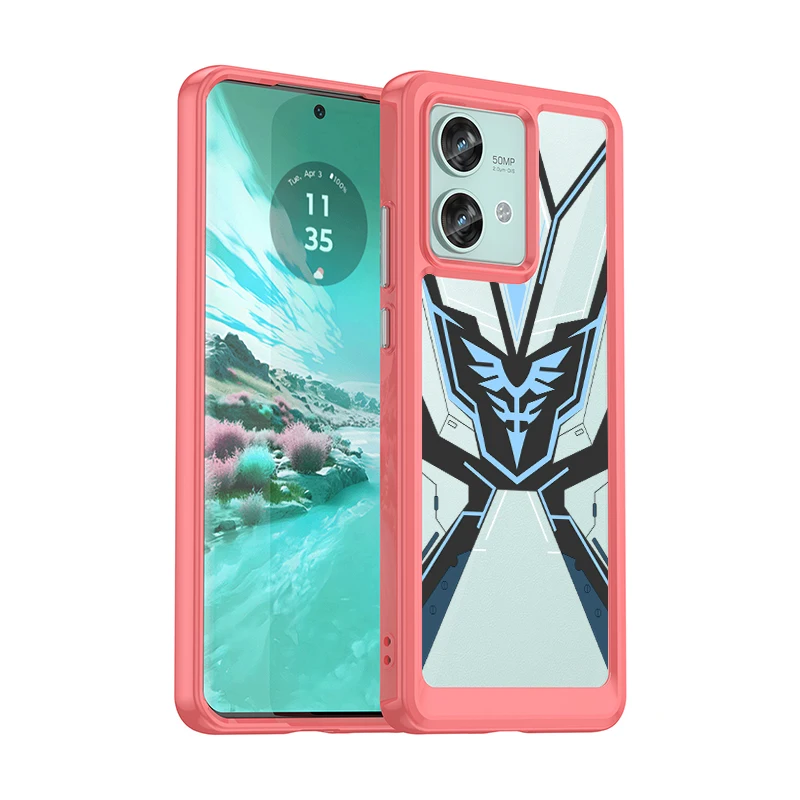 

Стильный Прозрачный жесткий акриловый чехол для телефона Motorola Edge 40 Neo 5G, противоударный чехол для задней панели