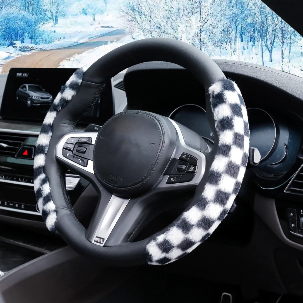 

Универсальный плюшевый зимний искусственный мех Авто мягкий теплый кролик бархат 38 см чехол на колесо для женщин мужчин