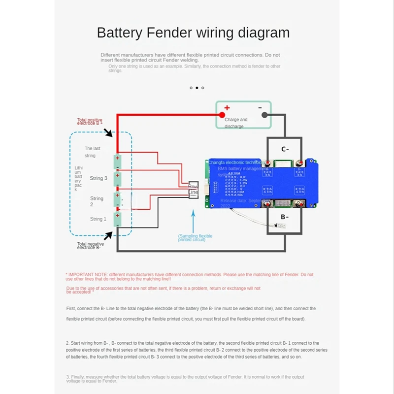 

4S 14.6V 100A BMS Battery Protection Board Same Port With Equalization Temperature Control 14.6V Voltage