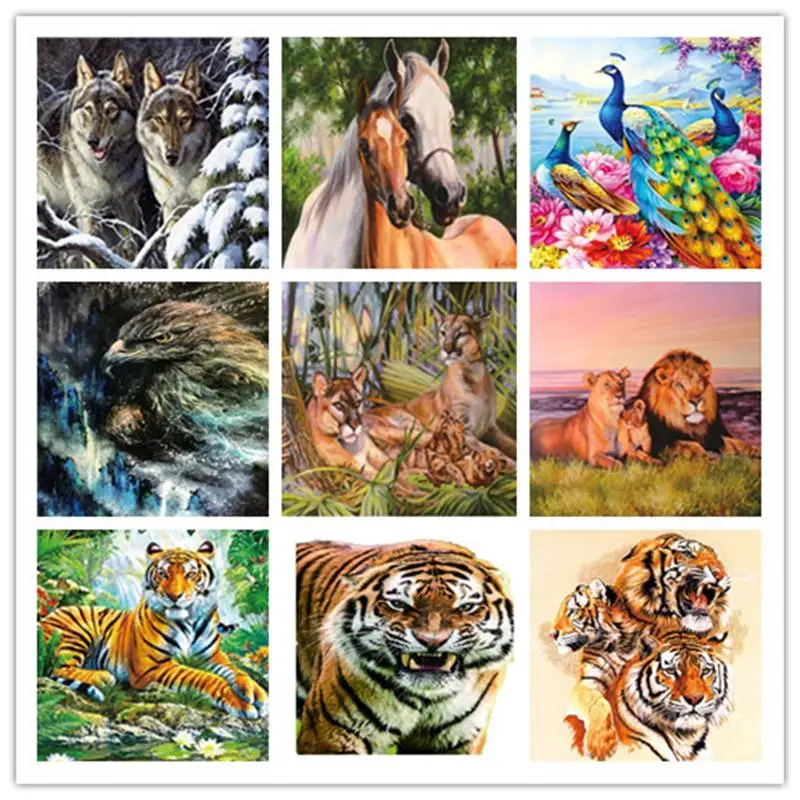 

2022 new item 5D Diamond painting, animals, bedroom, living room decoration, sticky drill cross stitch, free frame