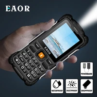 EAOR Rugged Phone 3000mAh Power Bank Long Standby IP68 Water Dust-proof Push-button Phones Torch Keypad Phones Feature Phones