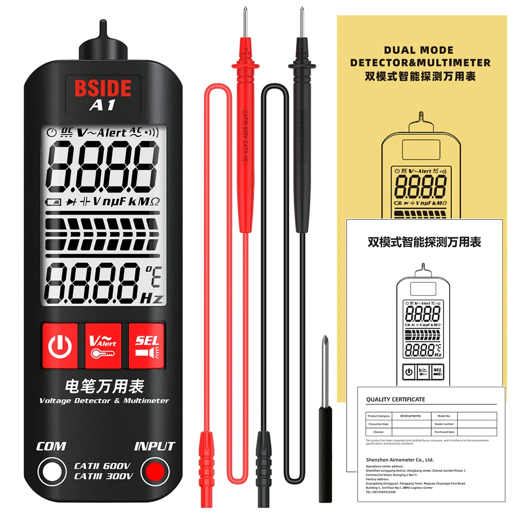 

Высокоточный Измеритель Напряжения 600 в, детектор напряжения с ЖК-дисплеем, тестер напряжения переменного/постоянного тока для проверки проводов под напряжением, электрические инструменты
