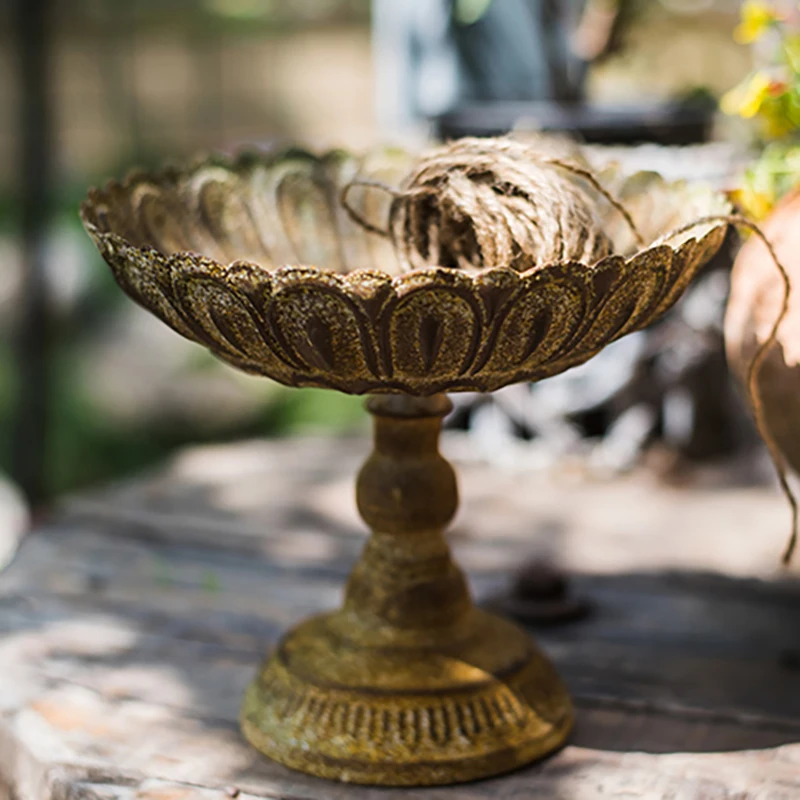 S Metal Plate Vintage Summer Outdoor Nature Table Decoration Modern Japanese Portavelas Home Decor