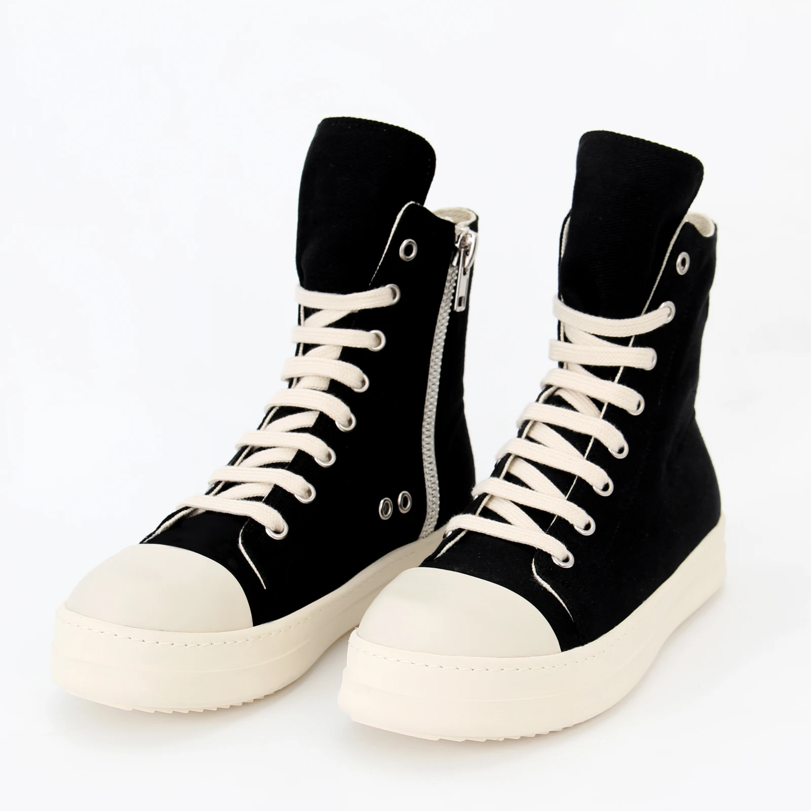 Rick Luxury Canvas Shoes For Women 2023 Men Shoes Casual new in Black Short Boots Platform Fashion Luxury Designer Summer Shoes
