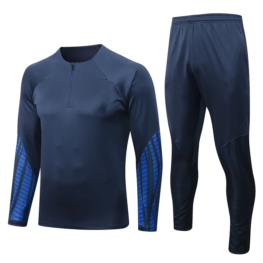 

Original Football Training Suit Adult Kids Half Zipper Soccer Tracksuit High Quality Long Sleeve Sportswear Sets