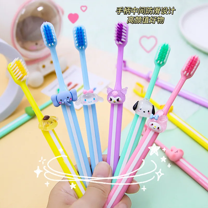 

1 шт., Мягкая зубная щётка Sanrio с помпоном