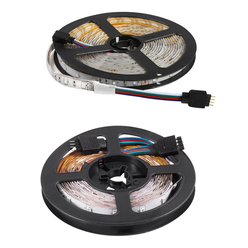 

2 Set 300Leds 3528 Smd Rgb Led Light Strip + 44 Key IR Remote Controller Non-Waterproof Dc12v 60Leds US Plug - 5M & 10M