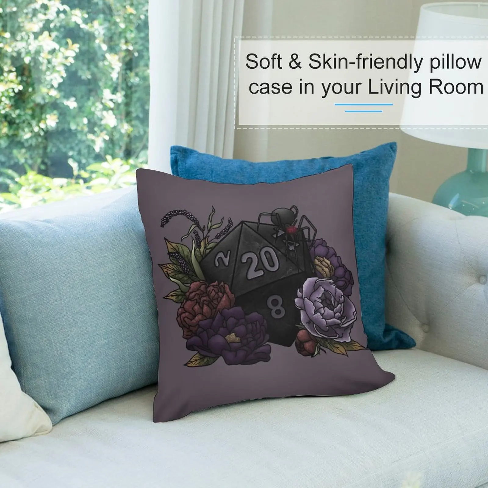 Drow D20-настольная игровая подушка с кубиками рождественские декоративные подушки