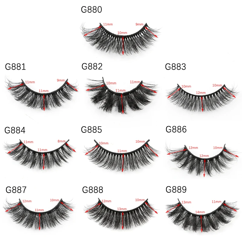 Ресницы норковые для макияжа 3/5/8 пар |