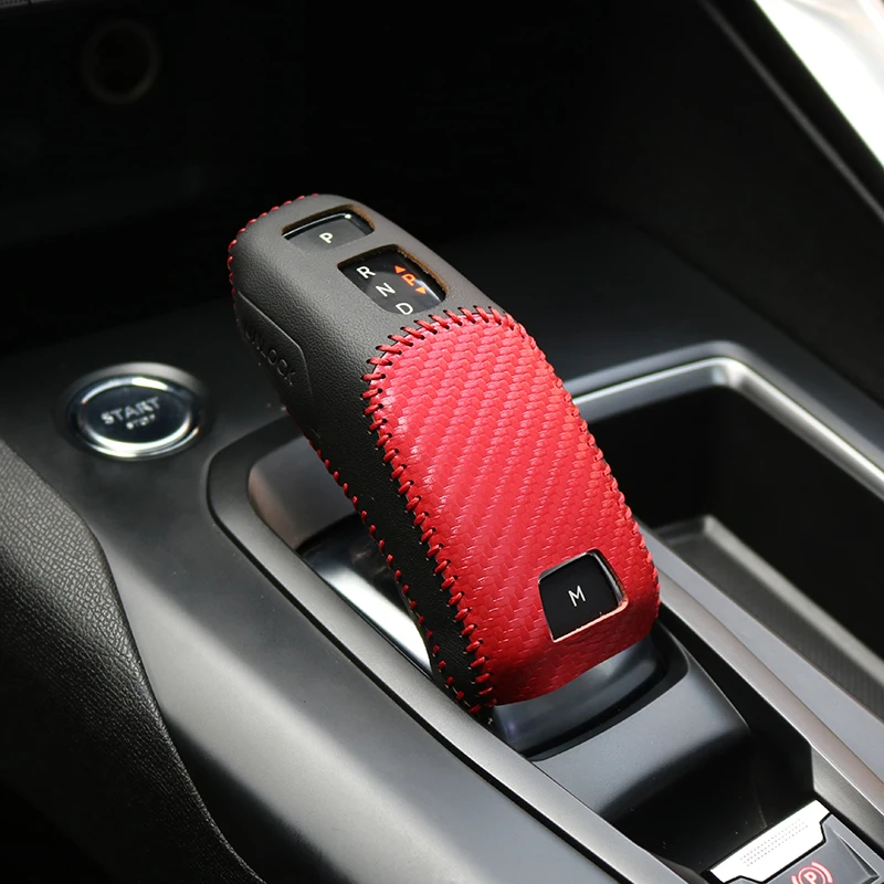 

Кожаный чехол из углеродного волокна для автомобильной коробки передач для Peugeot 5008 4008 2008 508L