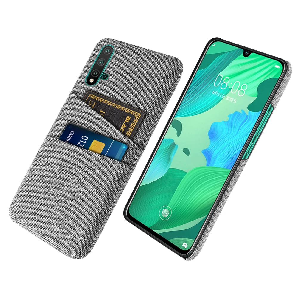 

Nova 5T Phone Case For Huawei Nova 5T Cases Luxury Febric Antiskid Card Slot Holder Cover For Huawei Nova 5T Nova5t 5 t Funda