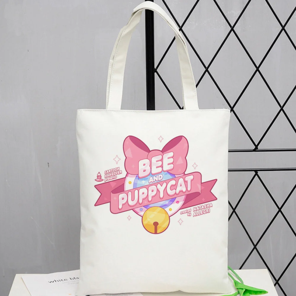 

Сумка для покупок puppycat, сумка, Хлопковая сумка из переработанного материала, сумка-тоут, тканые сумки, экологические сумки для покупок