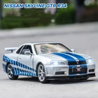 Модель автомобиля Nissan Skyline Ares GTR R34, металлическая, 1:32