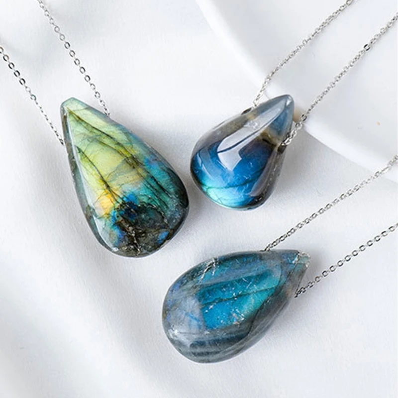 Ожерелье с подвеской в ​​форме капли воды ожерелье из лунного камня женское
