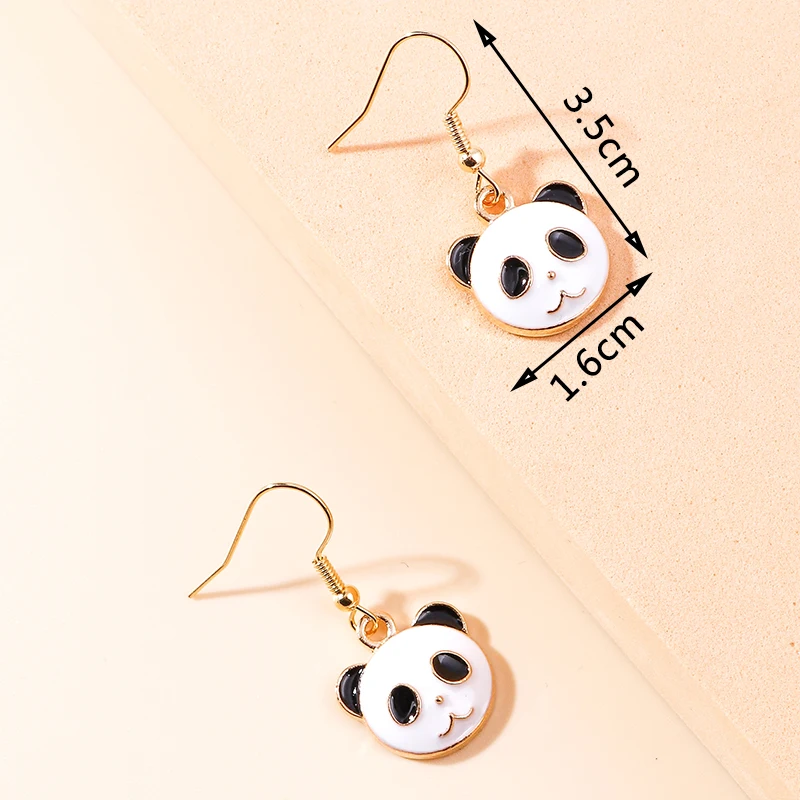 Фото Aihua Cute Enamel Animals Earrings Lovely Cat Paw Duck Unicorn Panda Drop Earring for Women Girls Birthday Gifts Party Jewelry №3