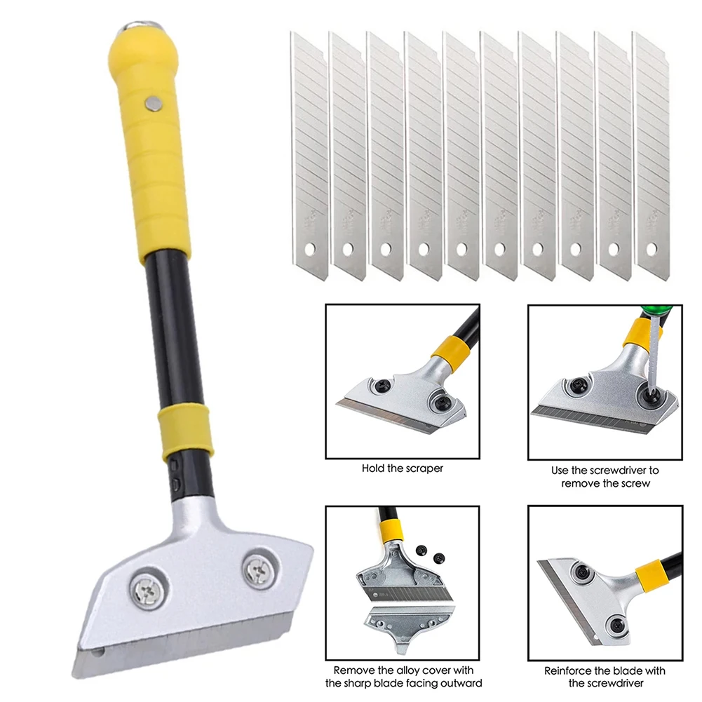 

10pcs Heavy Razor Blade Scraper Putty Cutter Tile Glass Scraper Remover Clean Shovel For Glass Floors Tile Cooktops Windshields