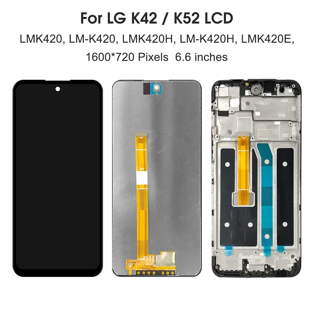 Для LG K52 6 ''для K42 LMK420 LM-K420 LMK420H LMK520 LM-K520 LMK520E Замена дигитайзера сенсорного