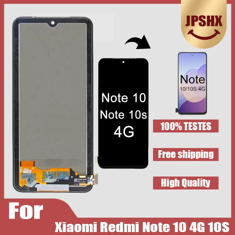 

Display For Xiaomi Redmi Note 10S LCD Display Touch Screen Digitizer Assembly Note 10S M2101K7BG M2101K7BI M2101K7BNY M2101K7BL