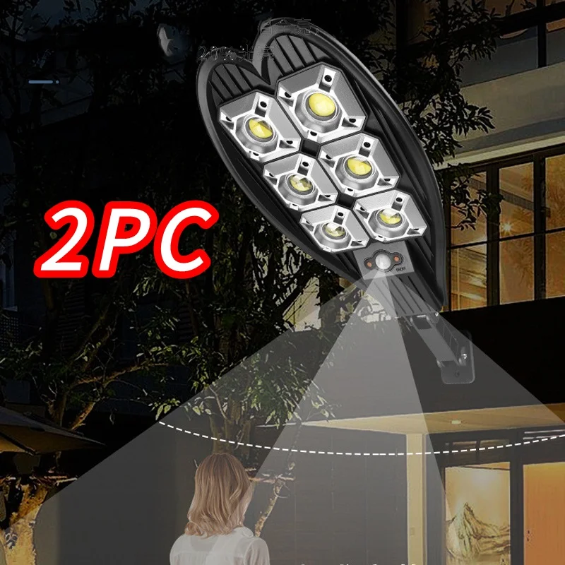 

1~2PC 8000W Indoor Outdoor LED Solar Light Waterproof Solar Lamp 3 Modes 160COB Garden Light Street Lights with Motion Sensor