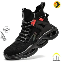 luminous steel toe boots for men non slip work boots indestructible shoes kitchen restaurant safety boots male footwear 36 48