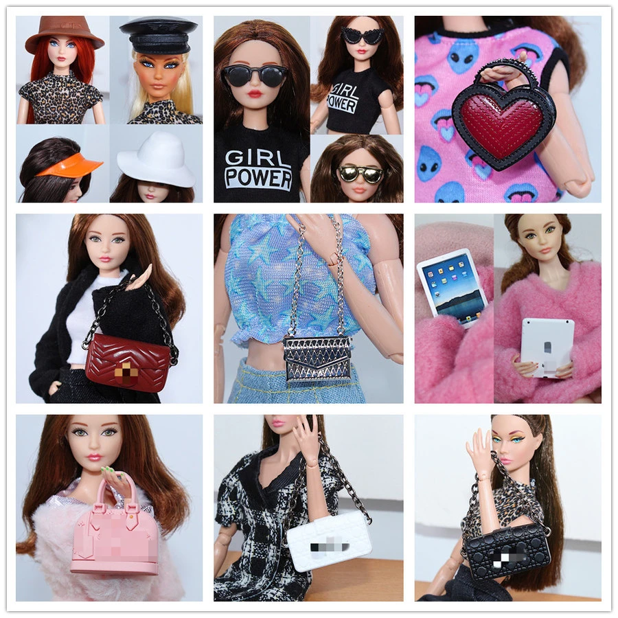

1/6 doll accessories / head wear necklace hat bag sunglasses ipad for 30cm barbie Fr2 blythe ST BJD Xinyi doll