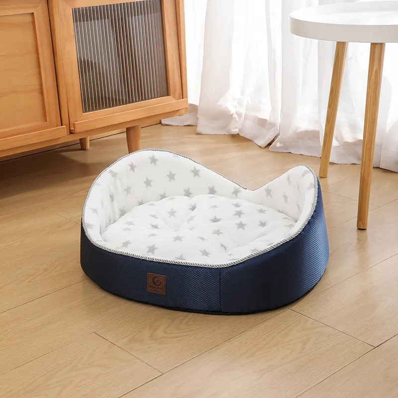 New Dog Kennel Semi-enclosed Warm Cat Kennel with Pet Cushion Peach Heart Autumn and Winter Nest Cushion Pet Bed