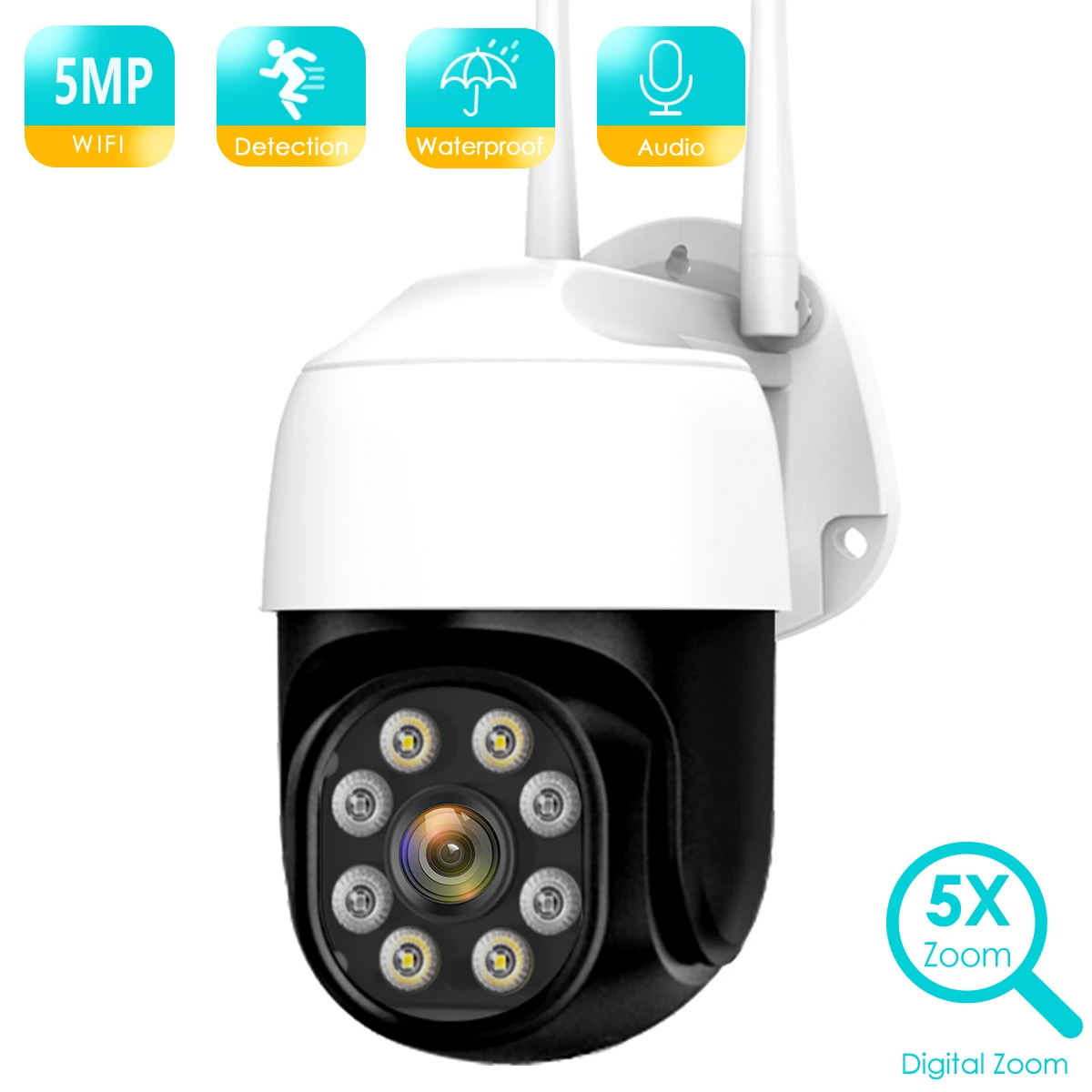 

IP-камера BESDER, 5 Мп, PTZ, Wi-Fi, 1080P, цифровой зум
