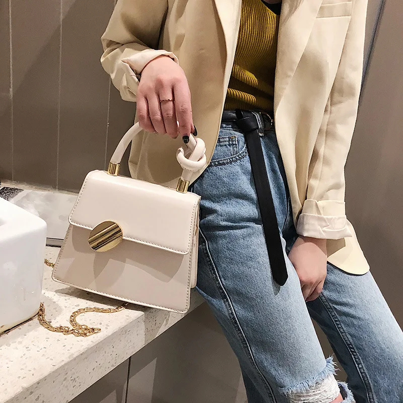 Women's Bag 2019 New Vintage Fashion Handbag Designer Small Bag One Shoulder Crossbody Chain Small Square Bag